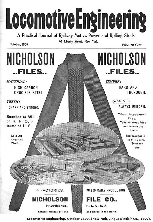 Nicholson® Advertisement 1899 Apex Tool Group